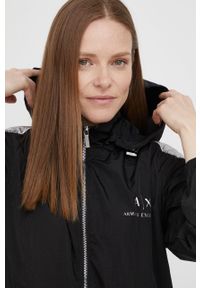 Armani Exchange kurtka damska kolor czarny przejściowa. Okazja: na co dzień. Kolor: czarny. Styl: casual #3