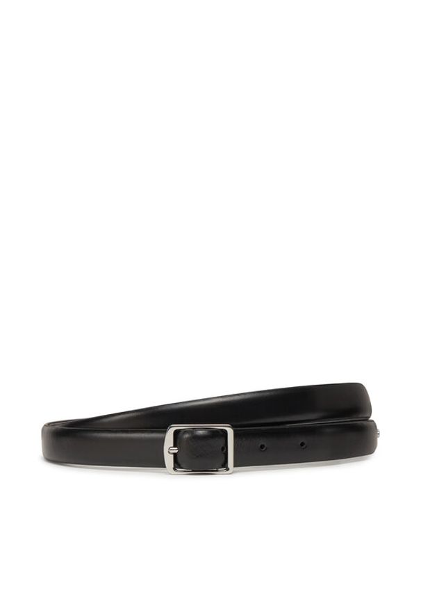 Calvin Klein Pasek Damski Slim Square Buckle Belt 2.0 K60K613235 Czarny. Kolor: czarny. Materiał: skóra