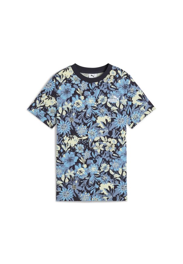 Puma - Młodzieżowa koszulka Essentials Nature 2.0 PUMA. Kolor: niebieski. Sport: joga i pilates