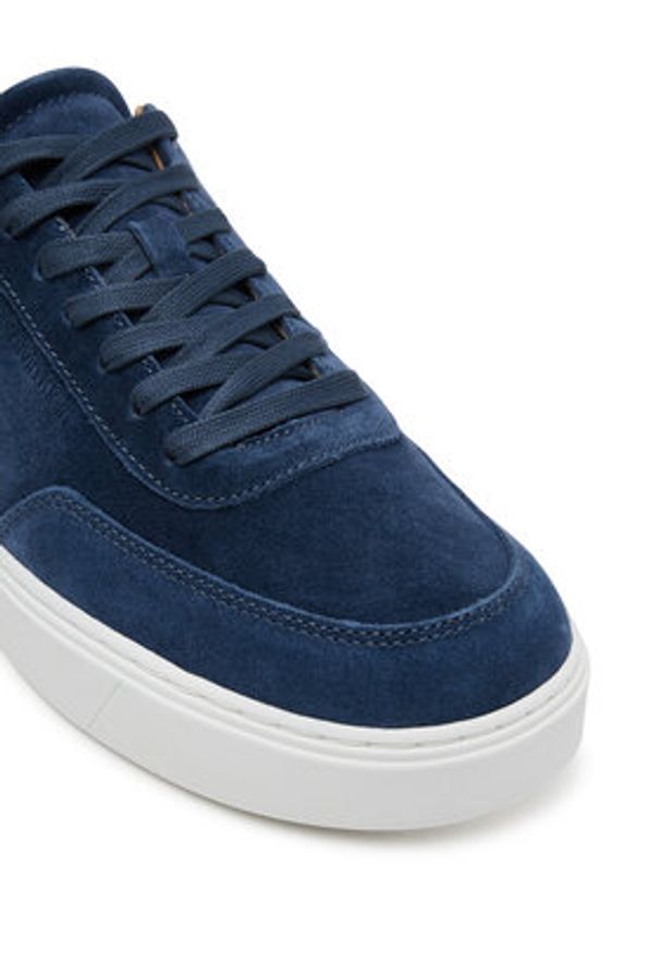 Calvin Klein Sneakersy Clean Cup Low Laceup Oxf Su HM0HM01880 Granatowy. Kolor: niebieski. Materiał: skóra