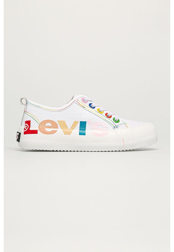 Levi's® - Levi's - Tenisówki dziecięce. Okazja: na spotkanie biznesowe. Nosek buta: okrągły. Kolor: biały. Materiał: syntetyk, materiał, guma. Szerokość cholewki: normalna. Styl: biznesowy