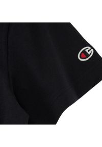 Koszulka damska Champion SS Tee 117534. Kolor: czarny. Materiał: tkanina, skóra, bawełna