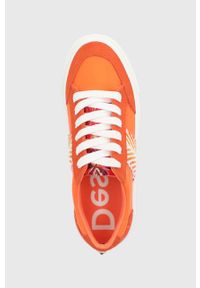 Desigual buty 22SSKA19.7002 kolor pomarańczowy. Nosek buta: okrągły. Zapięcie: sznurówki. Kolor: pomarańczowy. Obcas: na platformie #4