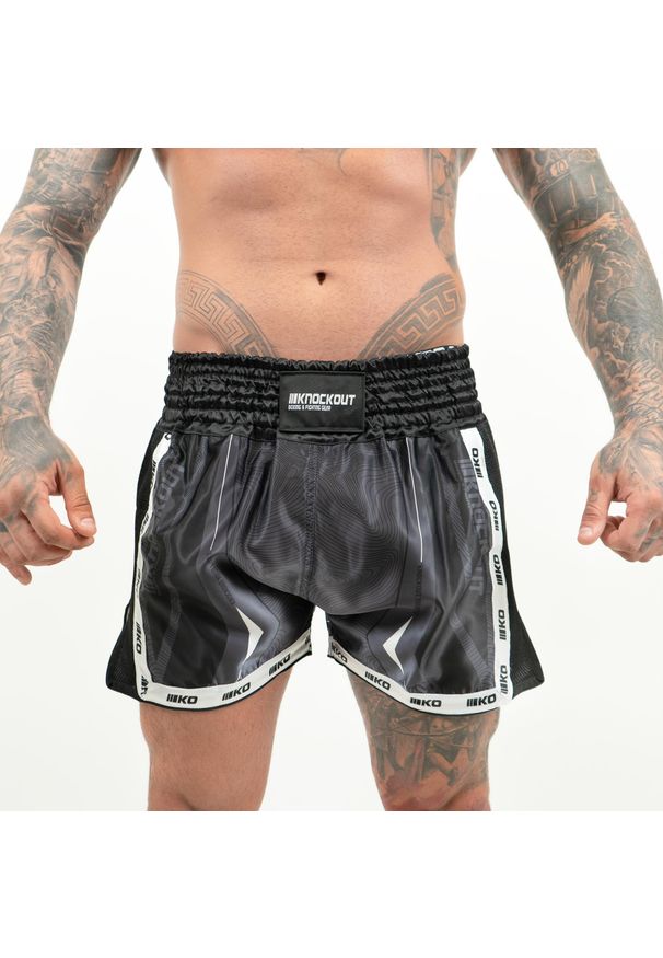 KNOCKOUT - Knockout Fusion KickBox Szorty. Kolor: czarny. Materiał: materiał