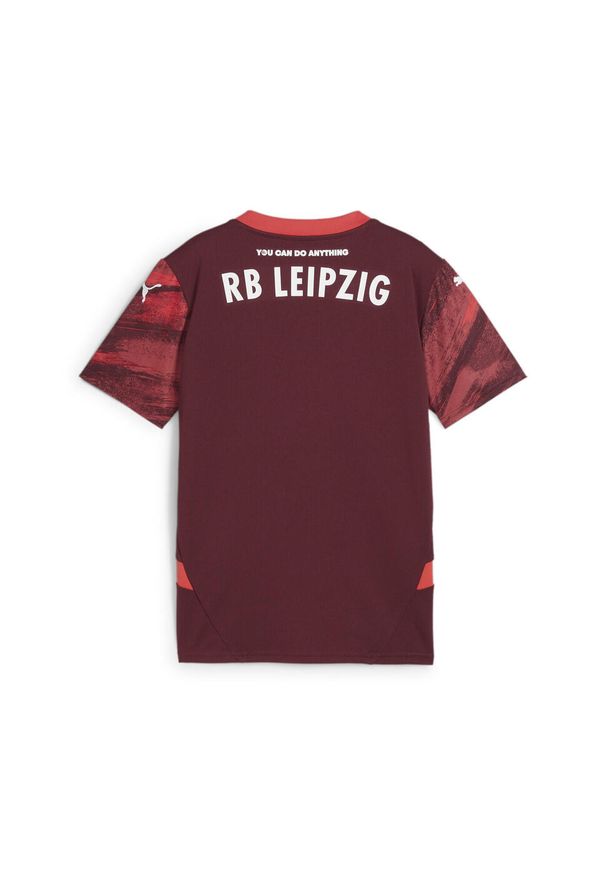 Puma - Młodzieżowa koszulka wyjazdowa RB Leipzig 24/25 PUMA Dark Jasper Active Red. Kolor: czerwony. Sport: piłka nożna