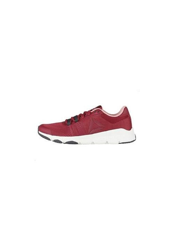 Buty do chodzenia damskie Reebok Trainflex 2. Zapięcie: sznurówki. Kolor: czerwony. Materiał: guma, materiał, tkanina, syntetyk. Szerokość cholewki: normalna. Sport: turystyka piesza