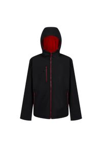 Regatta - Męska Kurtka Soft Shell Navigate 2 Layer. Kolor: czarny, czerwony, wielokolorowy. Sport: turystyka piesza #1