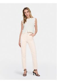 only - ONLY Top Luna 15291602 Écru Regular Fit. Materiał: syntetyk