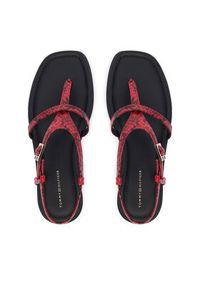 TOMMY HILFIGER - Tommy Hilfiger Sandały Th Buckle FW0FW09514 Czerwony. Kolor: czerwony. Materiał: skóra #6
