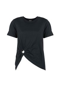 Pepe Jeans T-Shirt "Ross" | PL505334 | Ross | Kobieta | Czarny. Okazja: na co dzień. Kolor: czarny. Materiał: bawełna. Wzór: aplikacja. Styl: casual #4