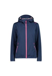 Kurtka z membraną damska CMP Vicky Jacket Fix Hood. Kolor: niebieski. Materiał: softshell. Sport: turystyka piesza #1