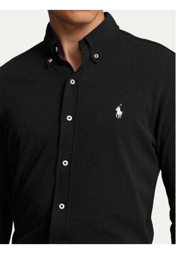 Polo Ralph Lauren Koszula 710654408089 Czarny Regular Fit. Typ kołnierza: polo. Kolor: czarny. Materiał: bawełna