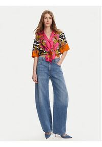 Versace Jeans Couture Koszula 78HAL2P9 Różowy Relaxed Fit. Kolor: różowy. Materiał: wiskoza #2