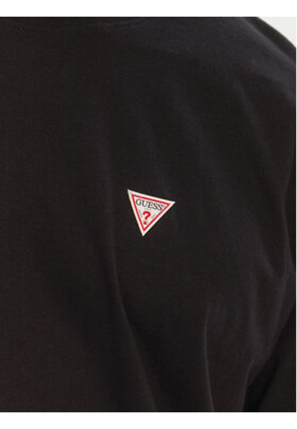 Guess Jeans T-Shirt M4YI46 K8FQ4 Czarny Regular Fit. Kolor: czarny. Materiał: bawełna