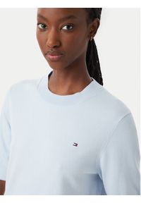 TOMMY HILFIGER - Tommy Hilfiger Bluzka WW0WW49705 Niebieski Slim Fit. Kolor: niebieski. Materiał: bawełna #5