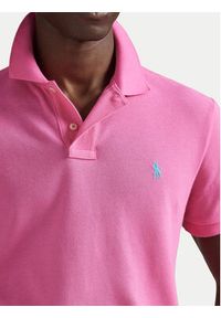 Polo Ralph Lauren Polo 710680784510 Różowy jasny Custom Slim Fit. Typ kołnierza: polo. Kolor: różowy. Materiał: bawełna #5
