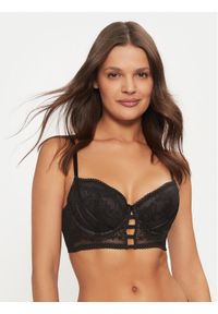 Hunkemöller Biustonosz z fiszbiną Vera 206280 Czarny. Kolor: czarny. Materiał: syntetyk