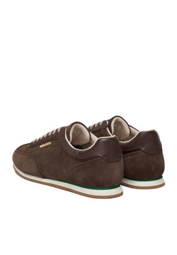 Gino Rossi - GINO ROSSI Sneakersy EO-ALFREDO-01 126AM Brązowy. Kolor: brązowy. Materiał: zamsz, skóra
