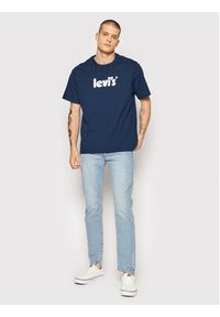 Levi's® T-Shirt 16143-0393 Granatowy Relaxed Fit. Kolor: niebieski. Materiał: bawełna