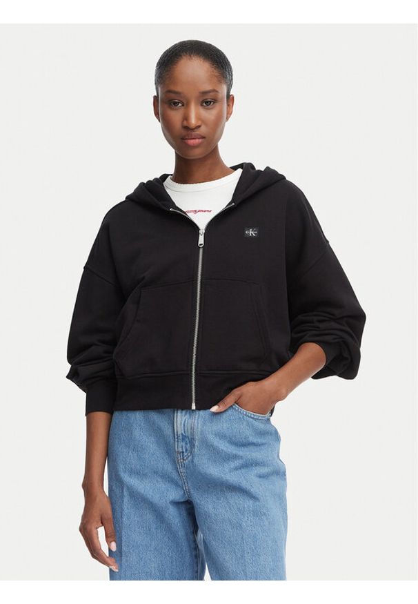 Calvin Klein Jeans Bluza LV047C216G Czarny Regular Fit. Kolor: czarny. Materiał: bawełna