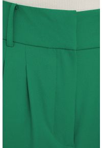 only - Only szorty damskie kolor zielony gładkie high waist. Okazja: na co dzień. Stan: podwyższony. Kolor: zielony. Materiał: tkanina. Wzór: gładki. Styl: casual #3