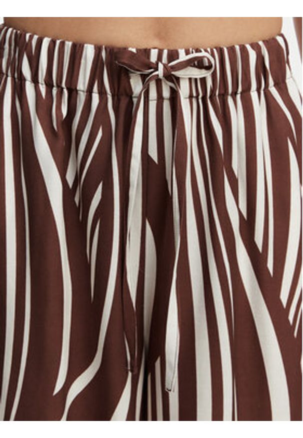 Seafolly Spodnie materiałowe Coastline 55541-PA Brązowy Wide Leg. Kolor: brązowy. Materiał: lyocell