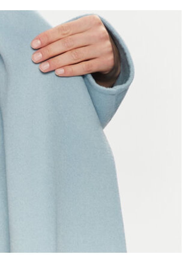 Calvin Klein Płaszcz wełniany K20K207813 Błękitny Regular Fit. Kolor: niebieski. Materiał: syntetyk