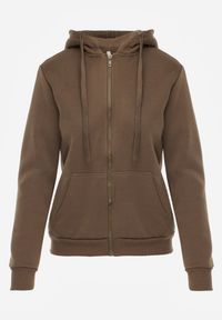 Renee - Ciemnozielona Bluza z Kapturem Harasphei. Okazja: na co dzień. Typ kołnierza: kaptur. Kolor: zielony. Materiał: jeans. Styl: casual, klasyczny #3