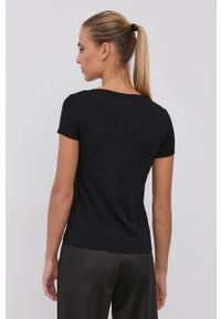 EA7 Emporio Armani T-shirt damski kolor czarny. Okazja: na co dzień. Kolor: czarny. Wzór: nadruk. Styl: casual #4