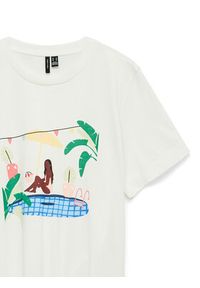 Vero Moda T-Shirt Emily 10344804 Biały Regular Fit. Kolor: biały. Materiał: bawełna #3