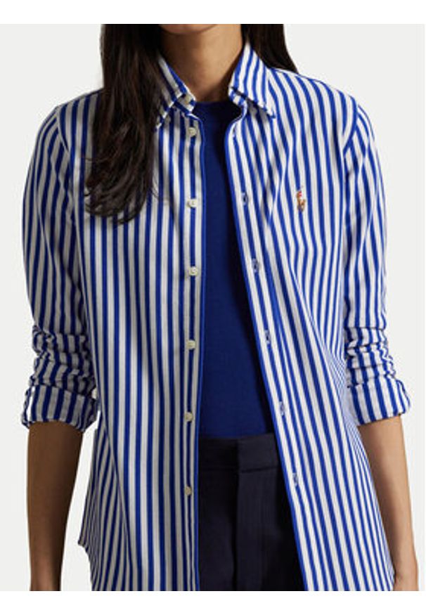 Polo Ralph Lauren Koszula 211910131009 Niebieski Classic Fit. Typ kołnierza: polo. Kolor: niebieski. Materiał: bawełna