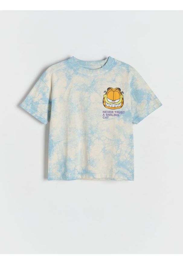 Reserved - T-shirt Garfield - złamana biel. Materiał: bawełna, dzianina