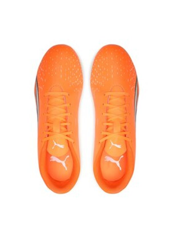 Puma Buty do piłki nożnej Ultra Play Fg/Ag Ultra 107224 01 Pomarańczowy. Kolor: pomarańczowy. Materiał: skóra