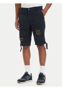 Aeronautica Militare Szorty materiałowe 261BE0041UCT01122 Granatowy Regular Fit. Kolor: niebieski. Materiał: bawełna #1