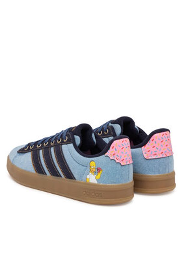 Adidas - adidas Sneakersy Grand Court Disney KK3539 Niebieski. Kolor: niebieski. Materiał: materiał. Wzór: motyw z bajki