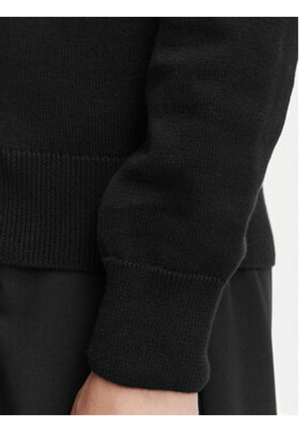 Beverly Hills Polo Club Sweter P-SS26W-M536563 Czarny Regular Fit. Typ kołnierza: polo. Kolor: czarny. Materiał: bawełna