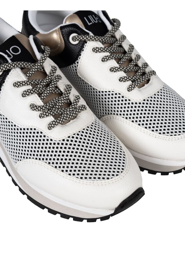 Liu Jo Sneakersy "Wonder 501" | 4A3723 EX030 | Kobieta | Czarny, Biały. Okazja: na co dzień. Nosek buta: okrągły. Kolor: czarny, biały, wielokolorowy. Materiał: skóra ekologiczna