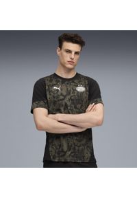 Puma - Męska koszulka treningowa PSV Eindhoven PUMA Black Loden Green. Kolor: czarny, zielony, wielokolorowy. Sport: piłka nożna