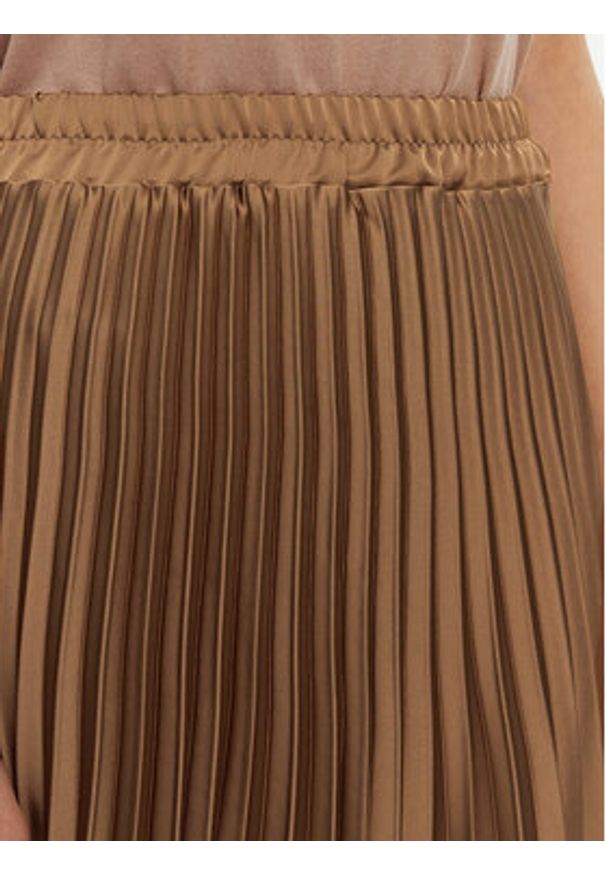 Kontatto Spódnica plisowana SU501C Brązowy Regular Fit. Kolor: brązowy. Materiał: syntetyk