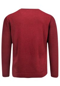 Lekki, Bawełniany Sweter Męski Pioneer - V-neck - Ceglany. Okazja: na co dzień. Kolor: czerwony. Materiał: bawełna. Styl: casual, elegancki #3