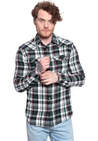 Wrangler - WRANGLER LS WESTERN SHIRT MĘSKA KOSZULA W KRATĘ DŁUGI RĘKAW PINE W5A07BG01 112129929. Długość rękawa: długi rękaw. Długość: długie #3