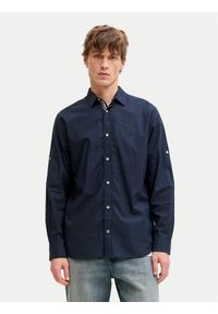 Jack & Jones Koszula Henry 12289197 Granatowy Regular Fit. Kolor: niebieski. Materiał: bawełna #1