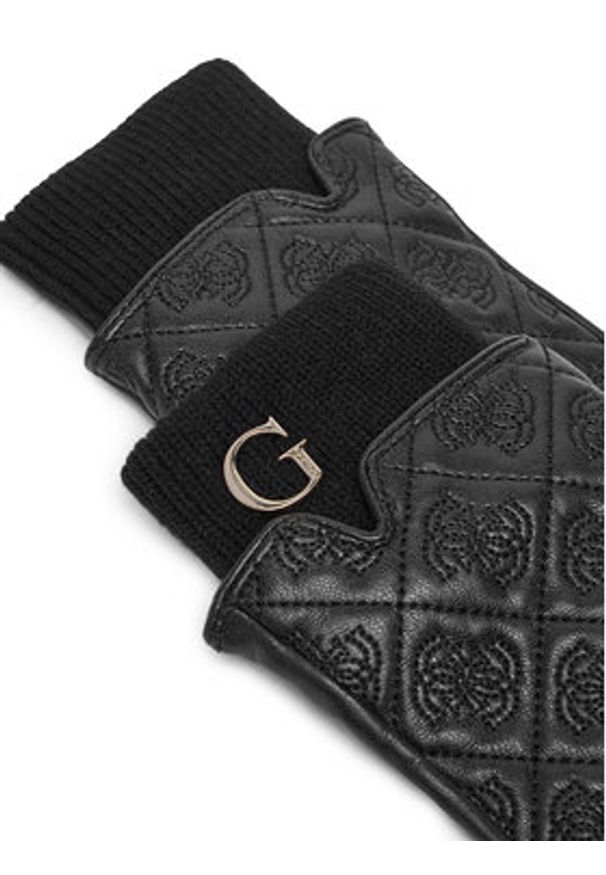 Guess Rękawiczki Damskie AW5402 POL02 Czarny. Kolor: czarny. Materiał: skóra