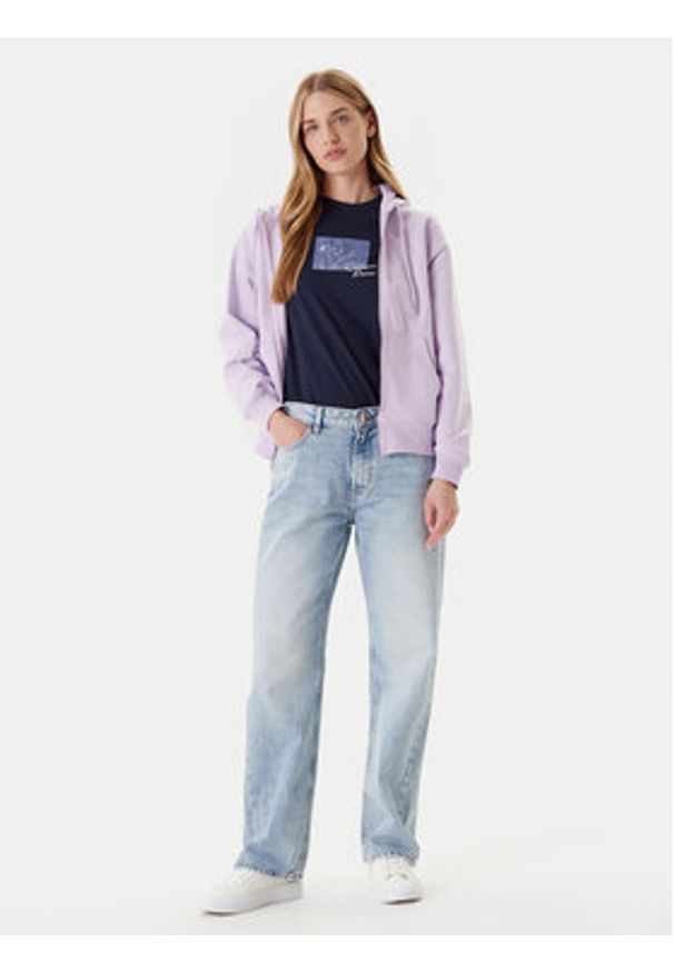 Calvin Klein Jeans Bluza Monologo LV047B270G Fioletowy Regular Fit. Kolor: fioletowy. Materiał: bawełna
