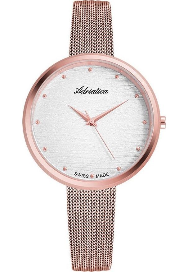 Zegarek Adriatica Zegarek damski Adriatica A3716.9143Q różowe złoto. Kolor: złoty, wielokolorowy, różowy