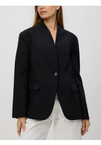 Reserved - Jednorzędowa marynarka - czarny. Kolor: czarny. Materiał: wiskoza, tkanina #1