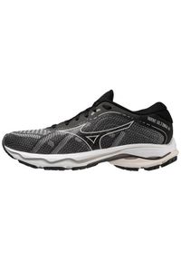 Buty do biegania damskie Mizuno Wave Ultima 14. Kolor: wielokolorowy, czarny, szary. Materiał: materiał, syntetyk. Szerokość cholewki: normalna. Model: Mizuno Wave