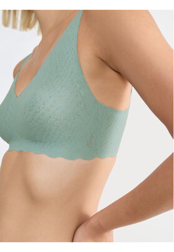 Sloggi Biustonosz bezfiszbinowy Zero Feel Bliss 10219688 Zielony. Kolor: zielony. Materiał: syntetyk