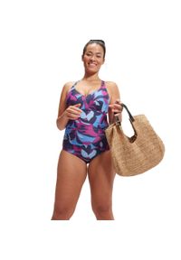 Strój kąpielowy jednoczęściowy damski Speedo Shaping Vneck. Kolor: niebieski