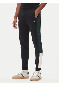 Lacoste Spodnie dresowe XH5923 Czarny Regular Fit. Kolor: czarny. Materiał: bawełna
